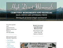 Tablet Screenshot of highdesertmemorials.com
